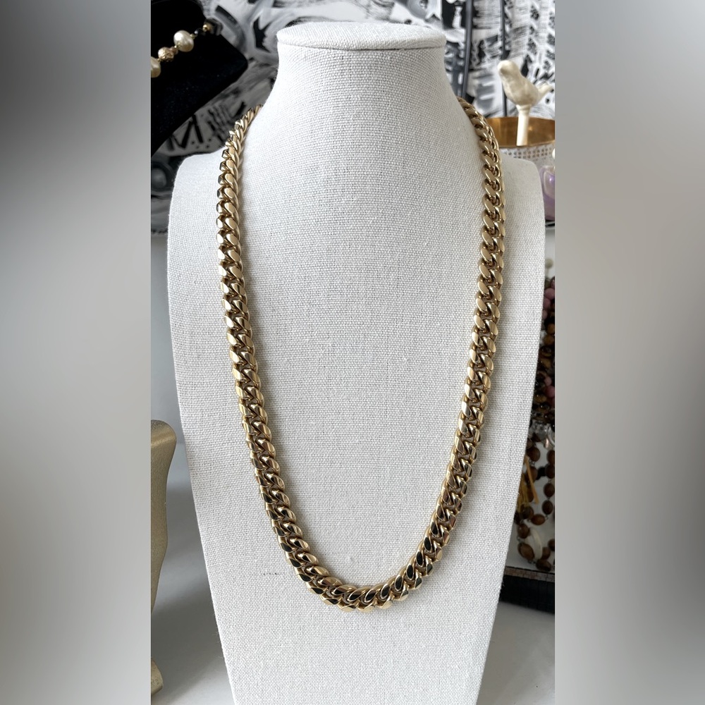 18KGP Cuban Link Chain Necklace 22”